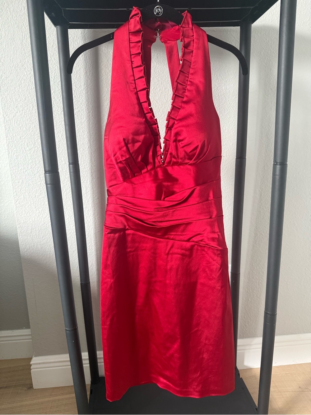 Adam Red Satin Party Dress